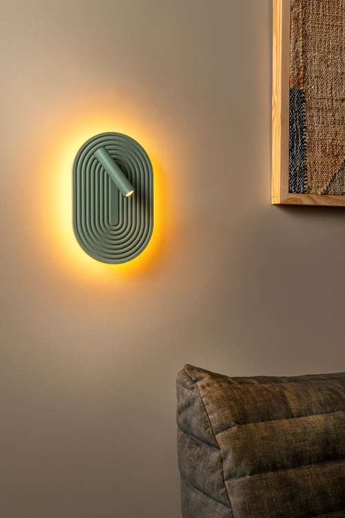 Lucide CARMINO - Wall light - LED - 1x14W 2700K - Green | Essential - atmosphere 1